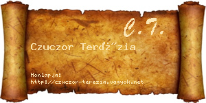 Czuczor Terézia névjegykártya